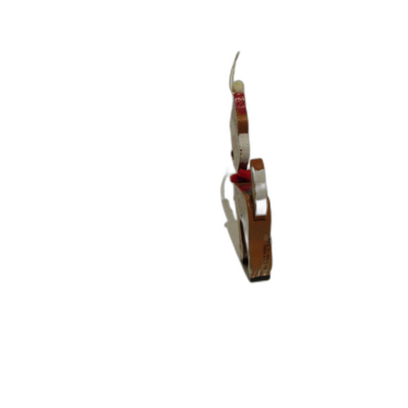 Vintage Rudolph wooden ornament May Co 1983 bell red nose reindeer bell on neck - Picture 5 of 6